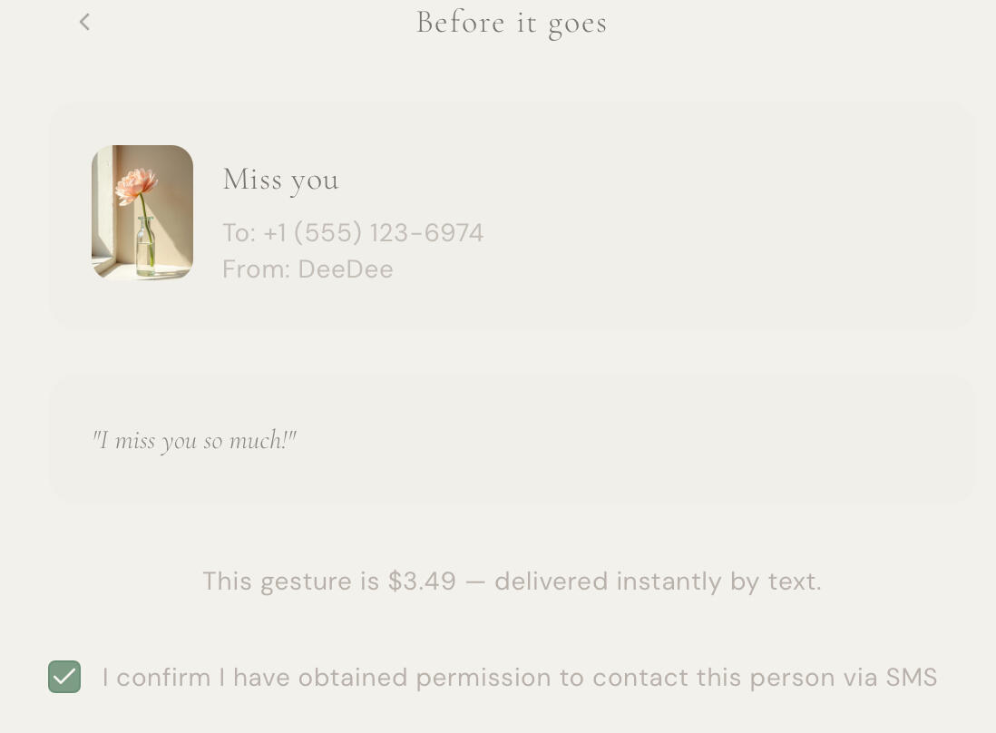 Consent Confirmation Step